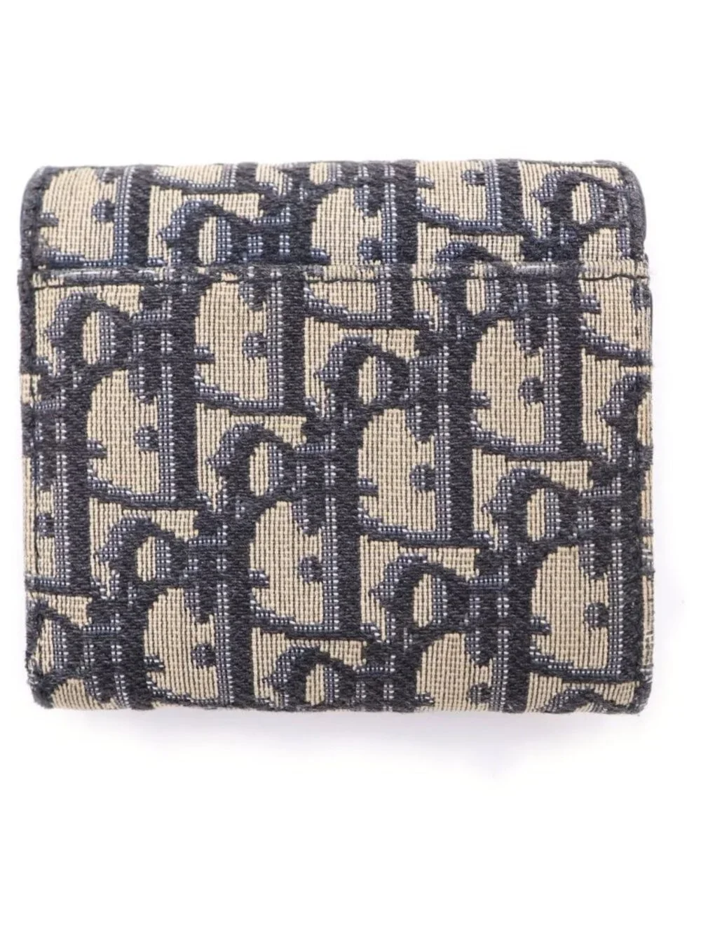 Dior Saddle Lotus Oblique Compact Wallet Beige